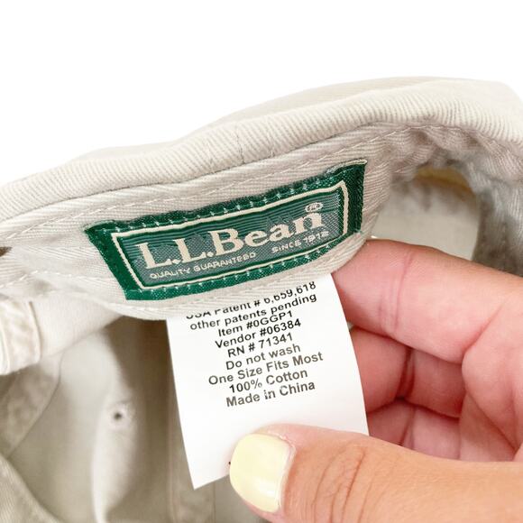 LL Bean Tan Baseball Hat Built In Lights - Picture 6 of 9